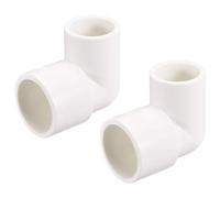 TOP-VIGOR 5Pcs PVC Pipe Fitting 90 Degree Elbow Schedule 40 White 20mm X 25mm Socket