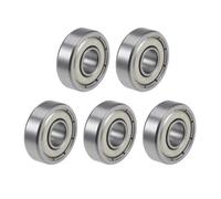 TOP-VIGOR 5Pcs R1660ZZ Deep Groove Ball Bearings, Z2 6mm x 16mm x 5mm Double Sealed Industrial Bearings, Chrome Steel Skateboard Bearings for Electrical Instrument Equipment