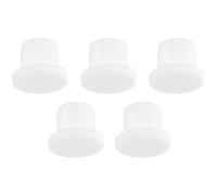 TOP-VIGOR 5Pcs Silicone Hole Plugs, 10mm Diameter Hole Stoppers, Soft Flexible Rubber Panel Seal Cover Flush Type Panel Round for Kitchen Rubber Bulkheads Waterproof Sealing Plugs, White