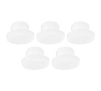 TOP-VIGOR 5Pcs Silicone Hole Plugs, 15mm Diameter Hole Stoppers, Soft Flexible Rubber Panel Seal Cover Flush Type Panel Round for Kitchen Rubber Bulkheads Waterproof Sealing Plugs, White
