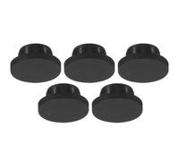 TOP-VIGOR 5Pcs Silicone Hole Plugs, 23mm Diameter Hole Stoppers, Soft Flexible Rubber Panel Seal Cover Flush Type Panel Round for Kitchen Rubber Bulkheads Waterproof Sealing Plugs, Black