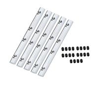 TOP-VIGOR 5Pcs Straight Line Connector 3.9 Inch, 100mm Length Aluminium Track Joint Inside Connector with Screws for 2020 Series, 6mm T Slot Flat Plate Bracket
