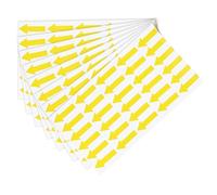 TOP-VIGOR 6 Pcs Small Arrow Stickers, 1.2x0.5 PVC Adhesive Labels for Flow Direction, Defect Marking, Inspection & Quality Control, Yellow