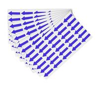 TOP-VIGOR 6 Pcs Small Arrow Stickers, 1.2x0.5 PVC Adhesive Labels for Flow Direction, Defect Marking, Inspection & Quality Control, Blue