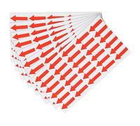 TOP-VIGOR 6 Pcs Small Arrow Stickers, 1.2x0.5 PVC Adhesive Labels for Flow Direction, Defect Marking, Inspection & Quality Control, Red
