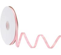 TOP-VIGOR 6mm 50 Yard Satin Ribbon, Single Sided Grosgrain Thin Solid Silk Ribbon, Wedding Bouquet Polyester Ribbon for Valentine's Day Gift Wrapping Cake Box Bows Decorating, Hot Pink