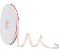 TOP-VIGOR 6mm 50 Yard Satin Ribbon, Single Sided Grosgrain Thin Solid Silk Ribbon, Wedding Bouquet Polyester Ribbon for Valentine's Day Gift Wrapping Cake Box Bows Decorating, Peach Pink