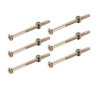 TOP-VIGOR 6Pcs Furniture Bolt Nut Set, M6x80mm Barrel Bolts and Nuts, Hex Socket Head Cap Screws Bolts Nuts, Furniture Cot Bed Bolts Crib Screws for Crib Bunk Bed Furniture Cot