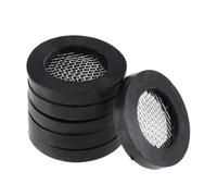 TOP-VIGOR 6Pcs Rubber Flat Washers 19mm OD 12mm ID 3mm Thickness with Stainless Steel Filter, O Ring with Mesh Washer Seal for Shower Hose Faucet Pipe Water Hose