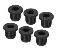 TOP-VIGOR 6Pcs Rubber Grommets 11mm Mount Dia Round T-Type Silicone Seal Flexible Hole Plugs for Cable Pipe Cord Protection