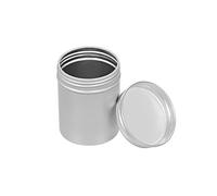 TOP-VIGOR 80ml Round Aluminum Cans Tin Can, Cosmetic Sample Storage Jars Slip Slide Containers, Portable Small Metal Jar with Screw Lid for DIY Beauty, Candle, Cosmetics
