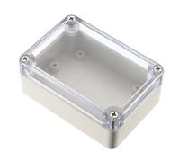 TOP-VIGOR 83x58x33mm Wateproof IP65 Electrical Junction Box, ABS Plastic Project Boxes with Screws for DIY Electronics Projects, Indoor/Outdoor Power Module Case, Instrument Case Box, Clear