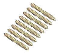 TOP-VIGOR 8Pcs Hanger Bolts, M8x60mm Double Ended Self-Tapping Thread Wood to Wood Dowel Screws, Double Ended Dowel Screws, Screw Dowels Hanger for Connecting