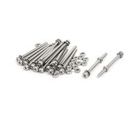TOP-VIGOR 8Pcs M3x40mm Screw Assortment Kit, 304 Stainless Steel Phillips Pan Head Bolt Screw Nut Washer for Professionals, Amateurs, Landlords, Repairmen and DIY