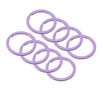 TOP-VIGOR 8Pcs Split Keychain Rings, 30 * 25 * 2.2mm Key Ring Hoop, Multi-Purpose Keychain Loops, Round Flat O Ring Keyring Connector for Car Keys, Dog Tag Ring, DIY Crafts, Purple