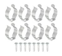 TOP-VIGOR 8Pcs T8 Clips Bracket Hanger Fluorescent Tube Light Fixture Holder Clamps with Screws for LED Bulbs Ceiling Lamp to Prevent Sagging