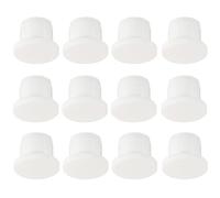 TOP-VIGOR 9Pcs Silicone Hole Plugs, 12mm Diameter Hole Stoppers, Soft Flexible Rubber Panel Seal Cover Flush Type Panel Round for Kitchen Rubber Bulkheads Waterproof Sealing Plugs, White