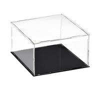TOP-VIGOR Acrylic Clear Display Case, 20 x 20 x 10cm Assemble Dustproof Protection Countertop Box, Showcase Cube Collectibles Show Box for Figures Toys Home Storage