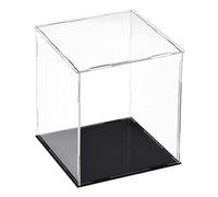 TOP-VIGOR Acrylic Clear Display Case, 25 x 25 x 30cm Assemble Dustproof Protection Countertop Box, Showcase Cube Collectibles Show Box for Figures Toys Home Storage