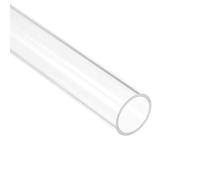 TOP-VIGOR Acrylic Pipe Clear 21mm ID, Rigid Round Clear Tube 25mm OD 305mm for Lamps and Lanterns, Water Cooling System
