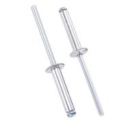 TOP-VIGOR Aluminium Blind Rivets 4mm x 20mm, Silver Pop Rivets for Metal Fixing, Open-End Pop Blind Rivets for DIY, Furniture & General Repairs, Pack of 60