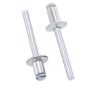 TOP-VIGOR Aluminium Blind Rivets 6mm x 10mm, Silver Pop Rivets for Metal Fixing, Open-End Pop Blind Rivets for DIY, Furniture & General Repairs, Pack of 25