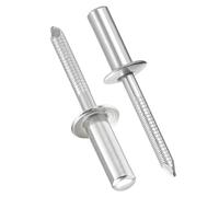 TOP-VIGOR Blind Rivets 6.4mm x 20mm, 304 Stainless Steel Closed End Pop Rivets for Metal, Sealed Steel Rivets with Pull Mandrel for Construction, Machinery & Furniture, 25 Pack