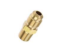 TOP-VIGOR Brass Pipe Fitting, 1/4 SAE Flare Male to 1/8 NPT Female Thread, Tubing Adapter Hose Connector for Air Conditioner Refrigeration
