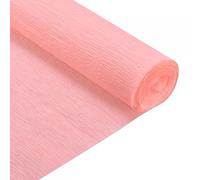 TOP-VIGOR Crepe Paper, 50cmx2.3M Craft Streamers, Hanging Rainbow Crepe Paper Streamers, Party Crepe Paper Roll for Flowers, Gift Wrapping, Birthday Decorations, Party Decorations, Mild Pink
