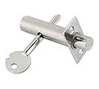 TOP-VIGOR Door Security Rack Bolt, Security Deadbolt Mortice Door Lock Bolt Thumb Turn Anti-Theft Door Lock Bolt Protection for Doors Windows
