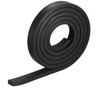 TOP-VIGOR EPDM Rubber Foam Strip 10mm (T) x 10mm (W) x 2000mm (L), Weatherproof Door Seal Rubber Sealing Strip Foam Tape for DIY Gasket Insulation Soundproofing, Reduce Vibration Mat Black