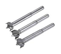 TOP-VIGOR Forstner Drill Bits 14mm 15mm 16mm Dia, Carbide Alloy Steel Forstner Bit with Round Shank, Boring Bit Cutter for Woodworking Hole Drilling(3in1 Set)