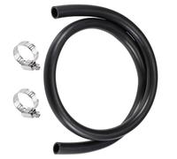 TOP-VIGOR Lubricating Oil Hose, 14mm x 18mm x 1M Rubber Tubing Hose Rubber Pipe, Water Tube with 2pcs Clamps for Irrigation, Small Equipment, Outdoor, Garden Water Tubing, Black