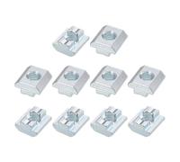 TOP-VIGOR M10 Sliding T Slot Nuts 30Pcs, Nickel Plated Carbon Steel Hammer Head Roll-in T-Nuts for 4545 Aluminium Extrusion Profile, T-Slot Fasteners for CNC and 3D Printer Assembly