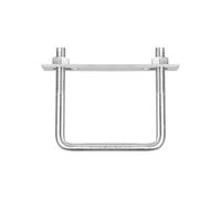 TOP-VIGOR M10 Square U-Bolts, 85mm Inner Width 100mm Length 304 Stainless Steel U-Bolts with Nut, Plate for Building Installations Mechanical Parts Connection Cehicles Ships