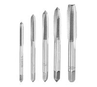 TOP-VIGOR M3 M4 M5 M6 M8 Hand Threading Tap Set High Speed Steel Straight Flutes Metric Thread Screw Taps Uncoated 5pcs for DIY, Repair, Cutting External and Internal Thread