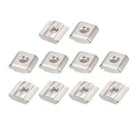 TOP-VIGOR M5 Sliding T Slot Nuts 30Pcs, Nickel Plated Carbon Steel Hammer Head Roll-in T-Nuts for 3030 Aluminium Extrusion Profile, T-Slot Fasteners for CNC and 3D Printer Assembly