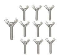TOP-VIGOR M6 x 20mm Wing Bolts Wing Screws, 10Pcs Wing Butterfly Bolts Butterfly Screws for Machine Fastener Machinery Equipment