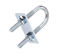 TOP-VIGOR M8 Round U-Bolts, 25mm Inner Width 90mm Length Steel U-Bolts with Nut, Plate for Building Installations Mechanical Parts Connection Cehicles Ships