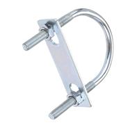 TOP-VIGOR M8 Round U-Bolts, 60mm Inner Width 100mm Length Steel U-Bolts with Nut, Plate for Building Installations Mechanical Parts Connection Cehicles Ships