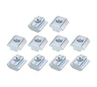 TOP-VIGOR M8 Sliding T Slot Nuts 15Pcs, Nickel Plated Carbon Steel Hammer Head Roll-in T-Nuts for 4545 Aluminium Extrusion Profile, T-Slot Fasteners for CNC and 3D Printer Assembly