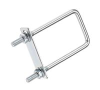 TOP-VIGOR M8 Square U-Bolts, 50mm Inner Width 150mm Length Steel U-Bolts with Nut, Plate, Washer for Building Installations Mechanical Parts Connection Cehicles Ships