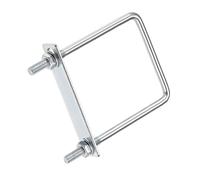 TOP-VIGOR M8 Square U-Bolts, 80mm Inner Width 130mm Length Steel U-Bolts with Nut, Plate, Washer for Building Installations Mechanical Parts Connection Cehicles Ships