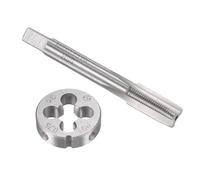 TOP-VIGOR M9 x 0.75mm Metric Tap and Die Set, Machine Thread Screw Tap with Round Threading Die, Heavy Duty Tap & Die Kit for DIY, Repair, Cutting External and Internal Thread