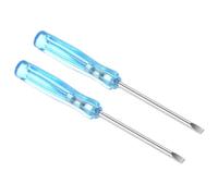 TOP-VIGOR Mini Slotted Screwdriver 2mm Flat Head 65mm Length 2pc | Small Precision Screwdrivers with Non-slip Handle for Electronics, Glasses, Watch, Computer and Small Appliance Repair