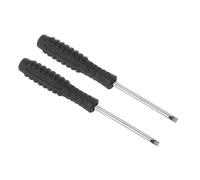 TOP-VIGOR Mini Slotted Screwdriver 3mm Flat Head 99mm Length 2pc | Small Precision Screwdrivers with Non-slip Handle for Electronics, Glasses, Watch, Computer and Small Appliance Repair