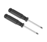 TOP-VIGOR Mini Slotted Screwdriver 4mm Flat Head 109mm Length 2pc | Small Precision Screwdrivers with Non-slip Handle for Electronics, Glasses, Watch, Computer and Small Appliance Repair
