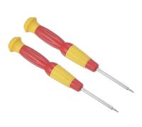 TOP-VIGOR Mini Tri-Point Screwdriver 0.6mm Y-Type Head 80mm Length 2pc | Small Precision Screwdrivers with Non-slip Handle for Electronics, Glasses, Watch, Computer and Small Appliance Repair