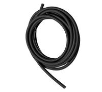 TOP-VIGOR Natural Latex Rubber Tubing, 3mm ID x 6mm OD Rubber Tubing, Highly Elastic and Strong Hose for Sports Exercise Stretching Laboratory, Home Hose Tube, Black