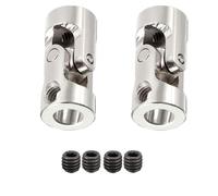 TOP-VIGOR Rotatable Universal Joint Shaft Coupling 6mm to 6mm Inner Dia, 2Pcs L23XD11mm Connectors Steering U Joint Couplers with Screws for RC Model